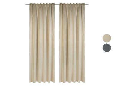 LIVARNO home Blackout-Vorhangschal-Set, 2 Stück, 135 x 254 cm