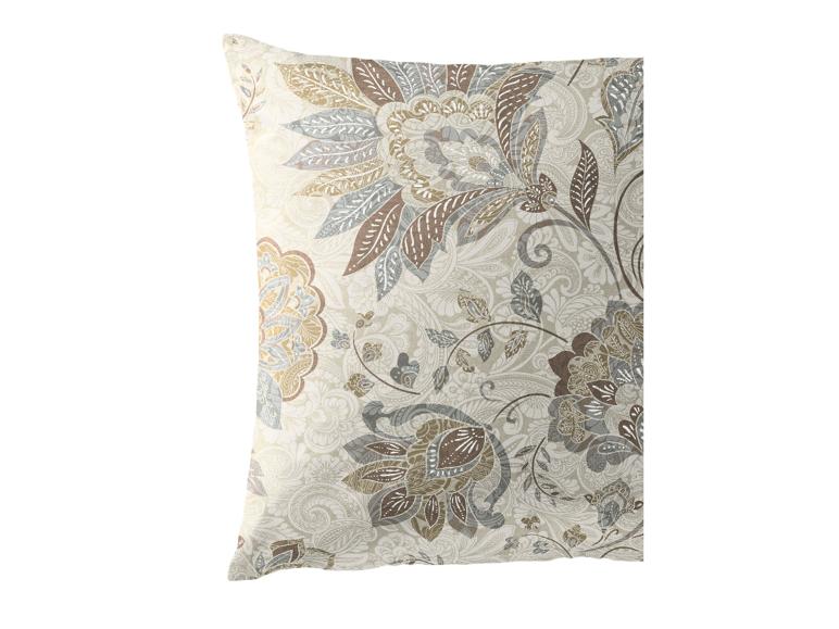 Kissen mit floralem Paisleymuster in Beige, Braun und Grau