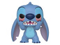 Eine blaue Stitch Funko Pop Figur.