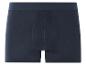 Marineblaue Baumwoll-Boxershorts.