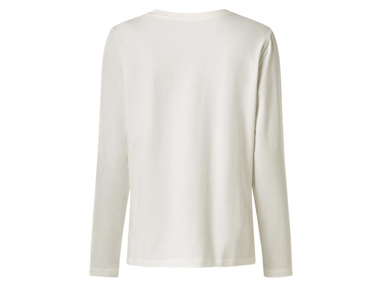 Einfarbiges weißes Langarm-T-Shirt für Herren, Rückansicht