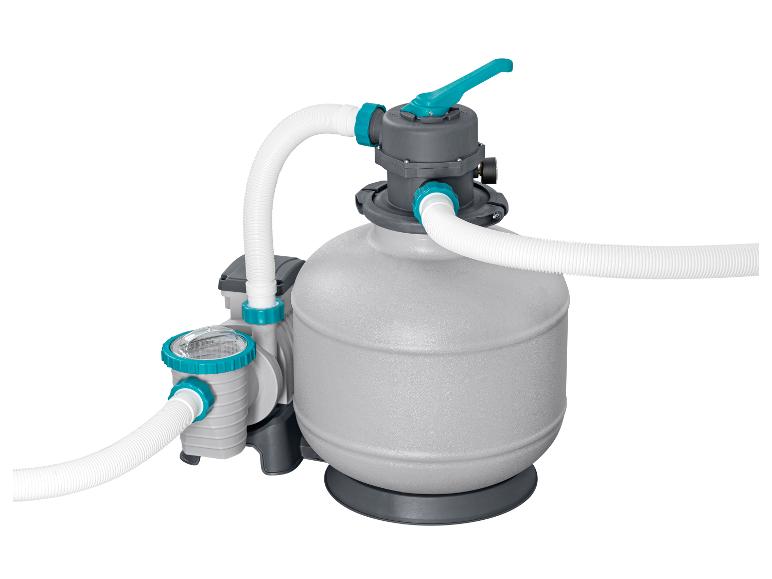 Sandfilter und Pumpe für Schwimmbecken: Komplettes Filtersystem.