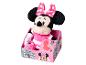 Minnie Maus Plüschtier in einer pinken Disney Shoulder Squad Box.