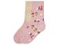 Rosa Baby-Socken mit Bären und Bäumen