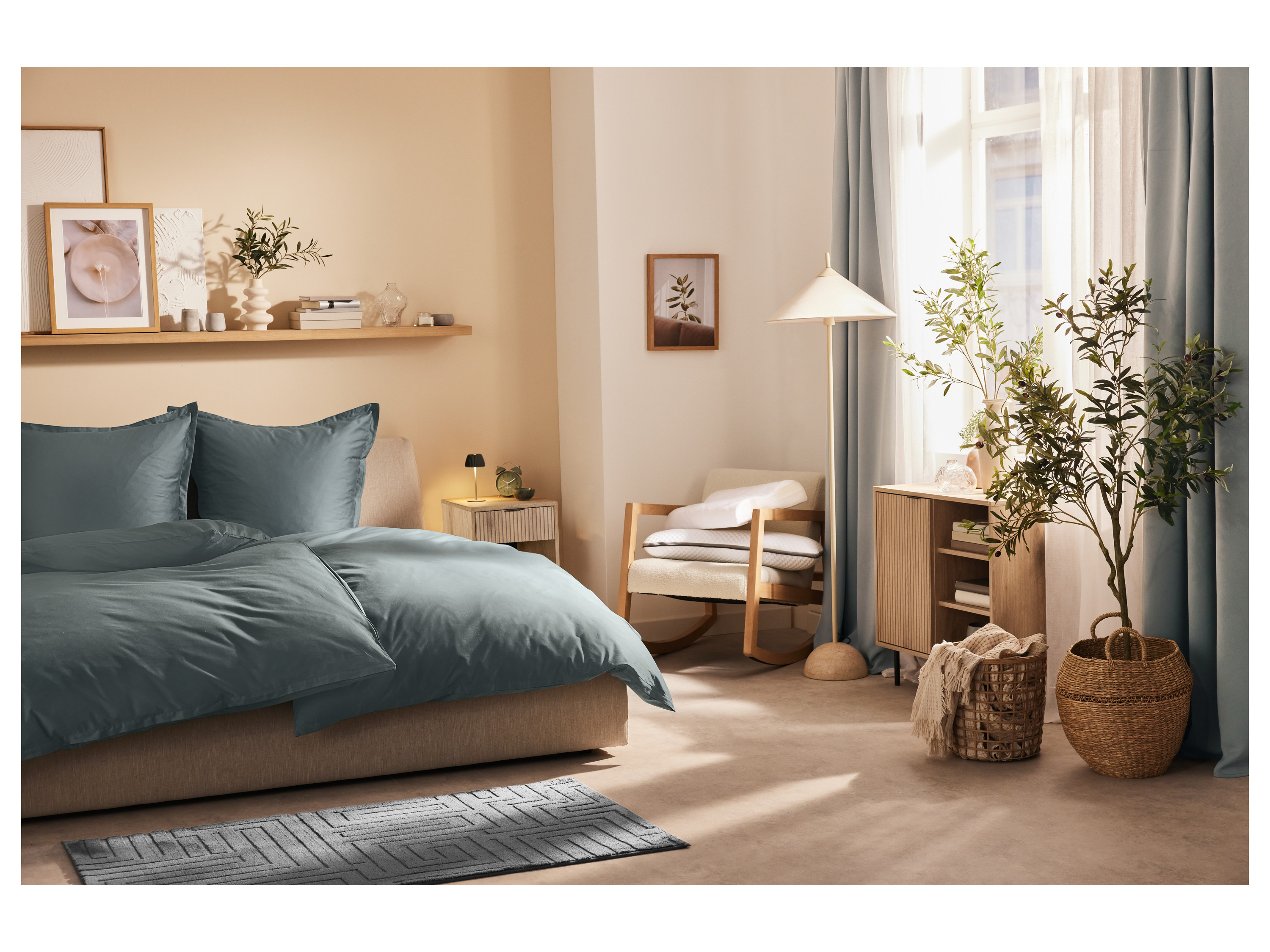 Thumbnail - LIVARNO home Lyocell-Satin-Bettwäsche, 200 x 220 cm  (Grau)