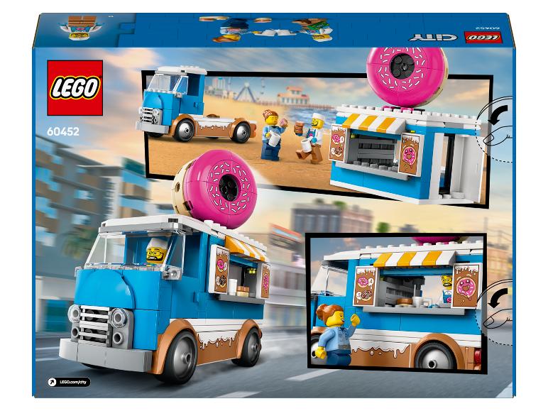 LEGO City Donut Shop Truck mit Minifiguren und Zubehör.