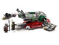 Lego Star Wars Set mit Boba Fetts Slave I und Minifiguren von Boba Fett und The Mandalorian.