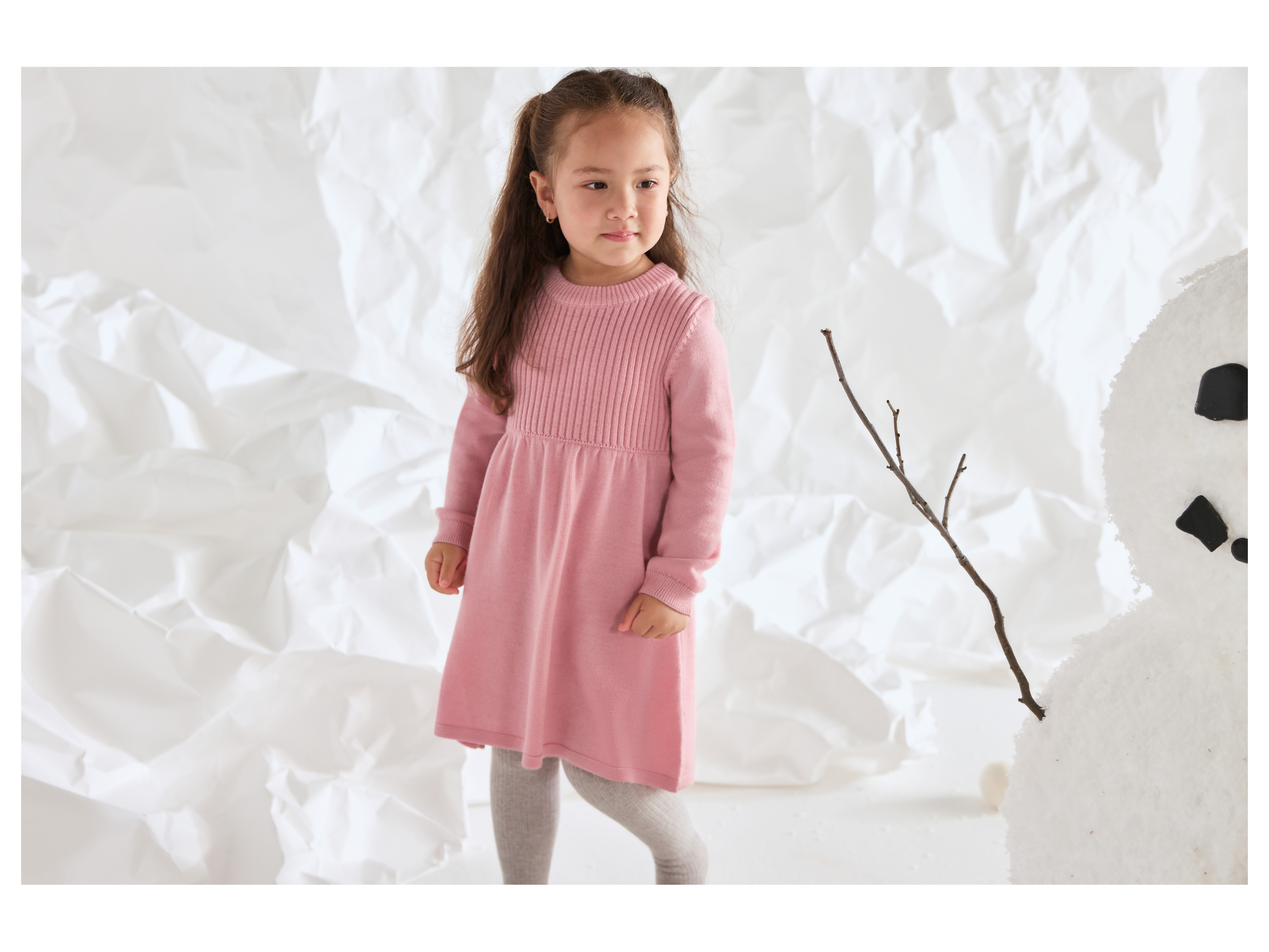 Thumbnail - lupilu® Kinder Strickkleid (Rosa, 98/104)