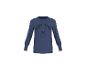 Blaues Langarm-T-Shirt mit einem Cartoon-Bären und dem Text „PLAY TIME SPORTS CHAMP“.