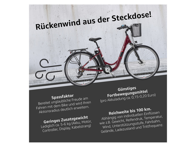 Gehe zu Vollbildansicht: TELEFUNKEN E-Bike Cityrad »RC822 Multitalent«, 28 Zoll - Bild 17
