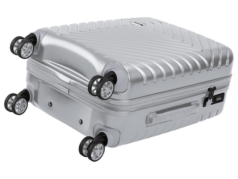 Gehe zu Vollbildansicht: TOPMOVE® Koffer (Boardtrolley) 30L silber, besonders leicht - Bild 4