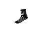 Schwarze Socke mit weißen Streifen