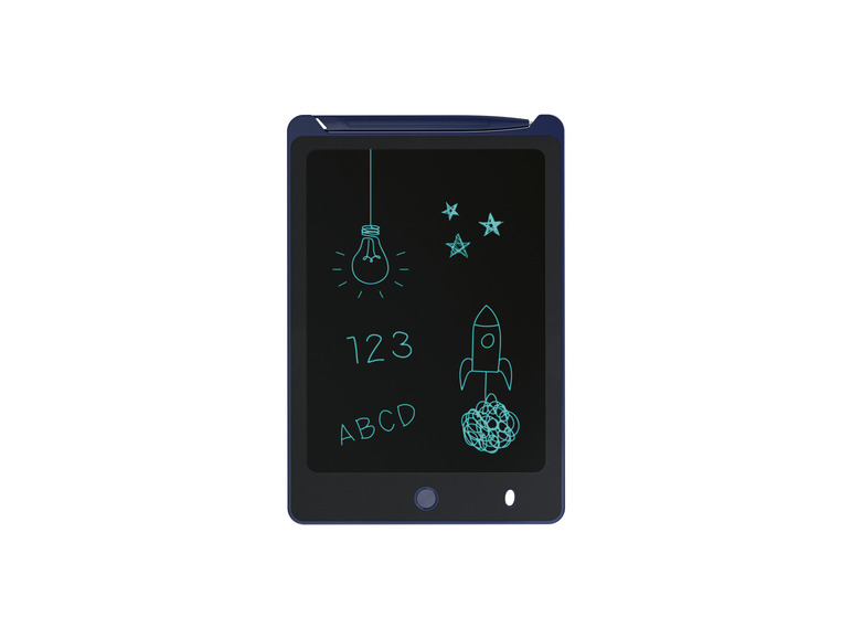 Ein schwarzes LCD-Schreibtablet mit einem Stift.