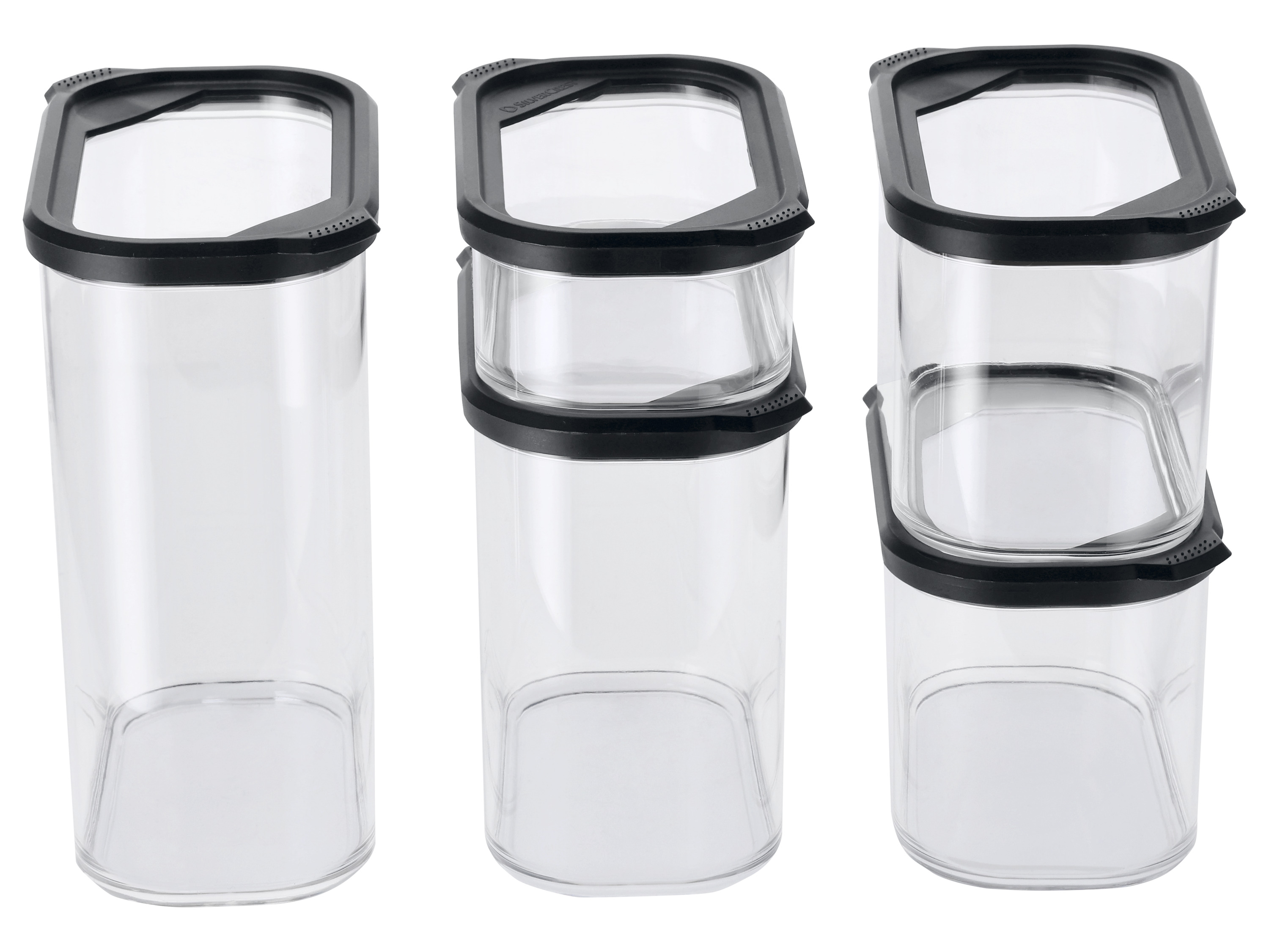 Thumbnail - SILVERCREST® Vorratsdosen-Sets 5er (Set 4 Größen/schwarz)""