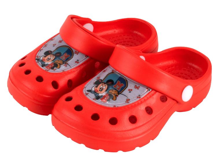 Rote Minnie Mouse-Clogs für Kinder.