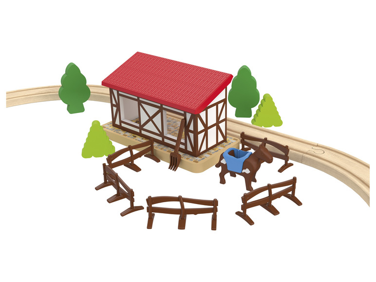 Gehe zu Vollbildansicht: Playtive Eisenbahn-Set Feuerwehr / Countryside, aus Buchenholz - Bild 12