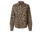 Damen-Langarmhemd mit Leopardenmuster.