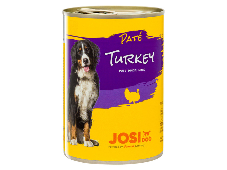 Gehe zu Vollbildansicht: JosiDog Hundenassnahrung Paté Turkey, 12 x 400 g - Bild 2
