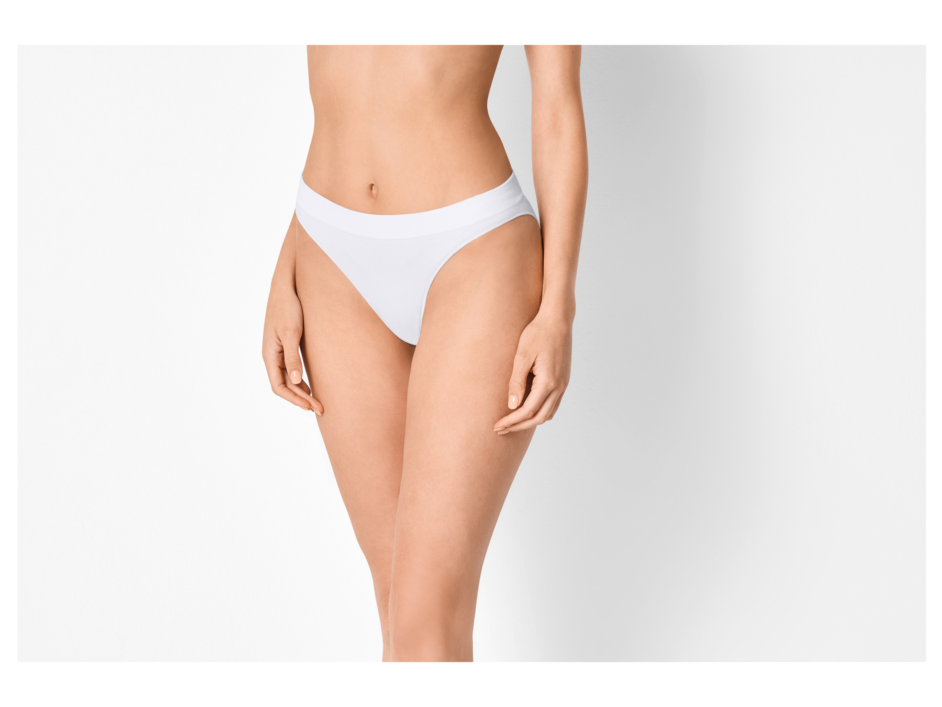 Thumbnail - esmara® Damen Slip Rippe seamless, 3 Stück (Weiß, M(40/42))