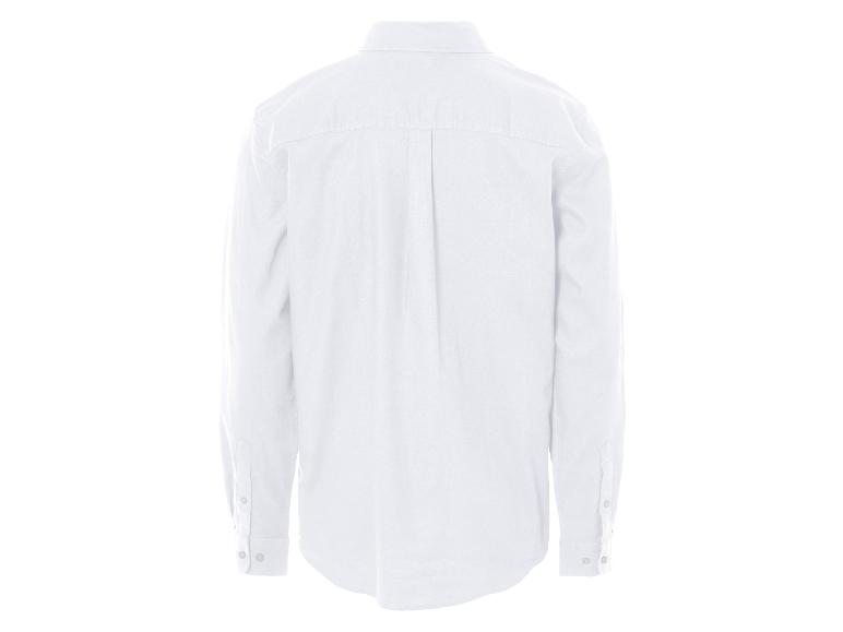 Weißes Langarmhemd, Rückansicht.