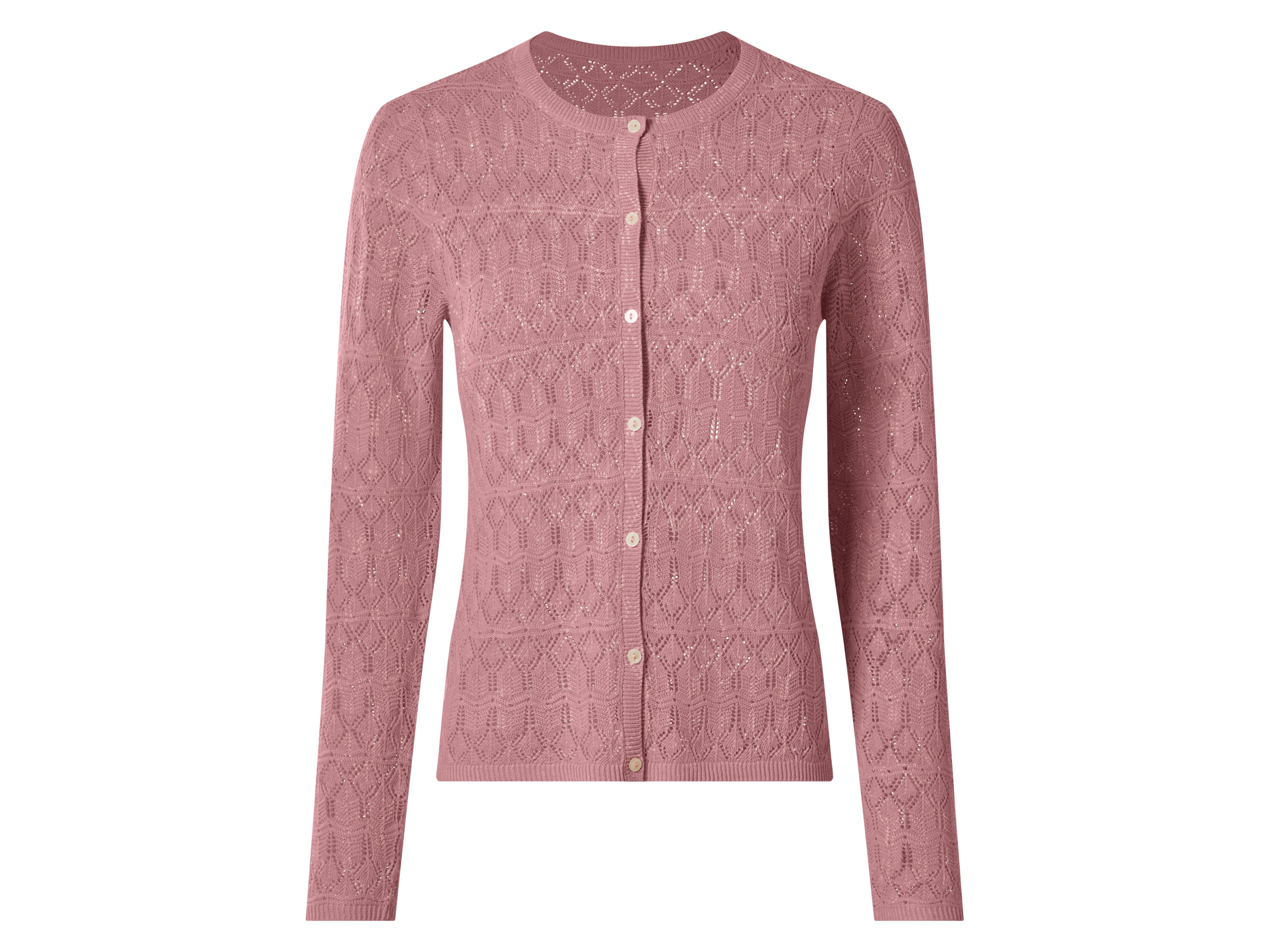 ESMARA® Damen Cardigan mit Leinen (Rose, M(40/42))
