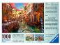 Ein Ravensburger Puzzle mit einem Bild eines romantischen Kanals in Venedig mit Gondeln.