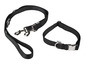 Ein schwarzes Hundehalsband und eine Leine von Zoo-fari.