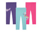 Drei Leggings für Mädchen mit My Little Pony, Peppa Pig und PAW Patrol Motiven.