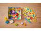 Kinder-Angelspiel aus Holz mit Angelrute, Würfel, Karten und Meerestierfiguren.