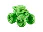 Grüner Monstertruck als Spielzeug mit Totenkopf-Design vorne