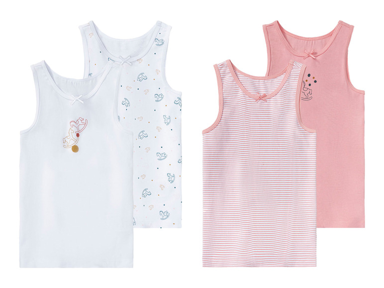 Gehe zu Vollbildansicht: lupilu® Kleinkinder Mädchen Unterhemd, 2 Stück, mit hohem Bio-Baumwollanteil - Bild 1