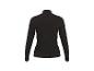 Damen-Rollkragenpullover in Schwarz mit Rippenmuster, Rückansicht
