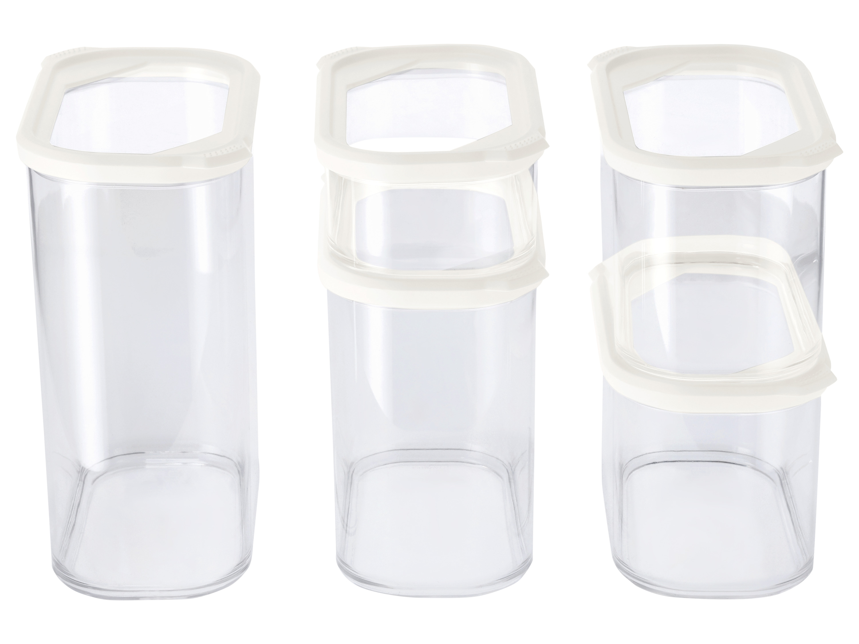 Thumbnail - SILVERCREST® Vorratsdosen-Sets 5er (Set 4 Größen/weiß)