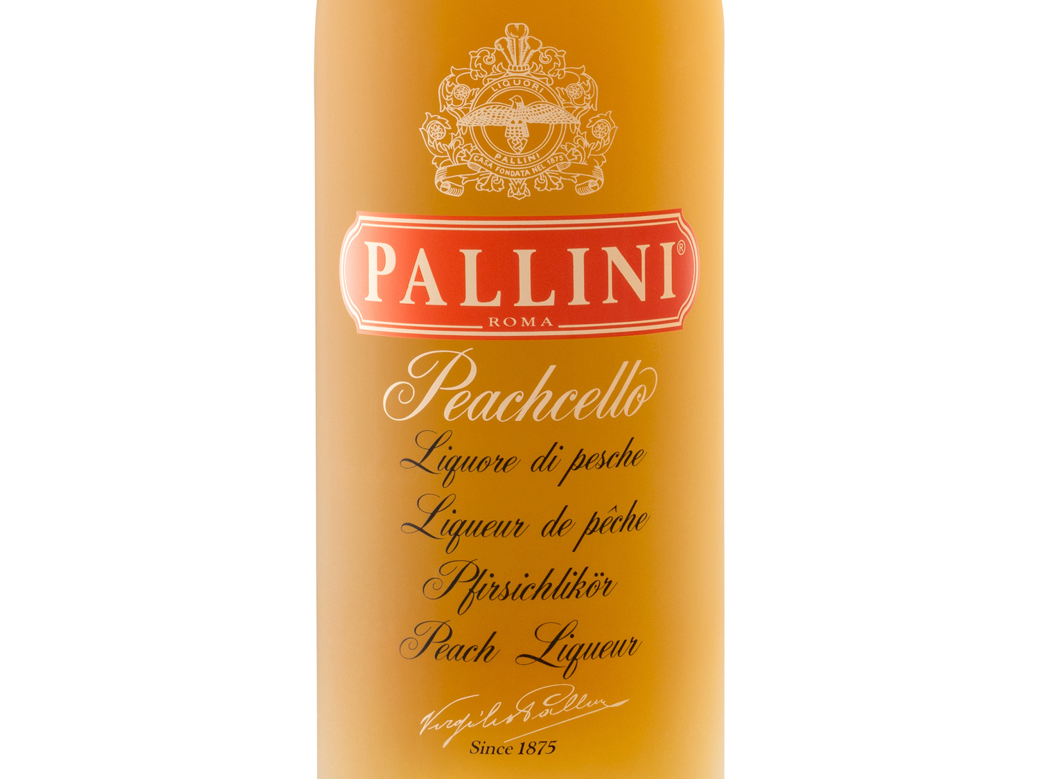 | LIDL 26% Peachcello Pallini Vol Pfirsichlikör