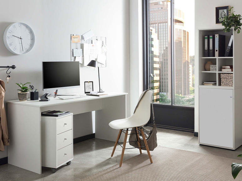 Gehe zu Vollbildansicht: Schildmeyer Büroserie 400 - Schreibtisch, modern, weiß - Bild 2