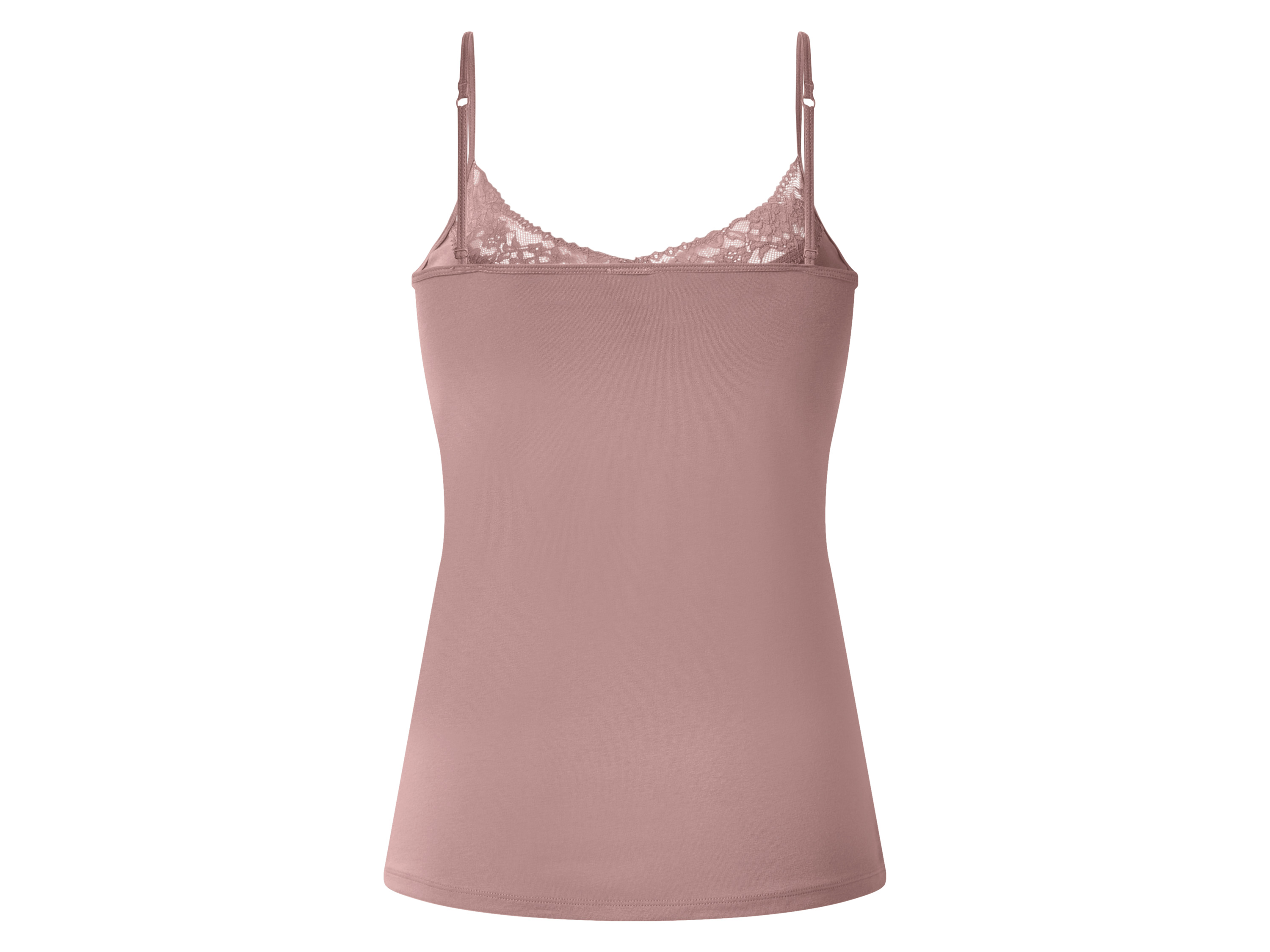 Thumbnail - esmara® Damen Spaghettiträgerhemd mit Spitze, 3 Stück (rosa/pink/weiß, L(44/46))