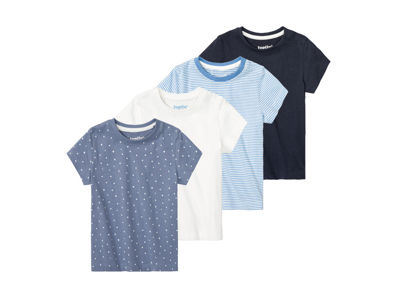 Gehe zu Vollbildansicht: lupilu® Kleinkinder T-Shirts, 4 Stück, aus weicher Single-Jersey-Qualität - Bild 3