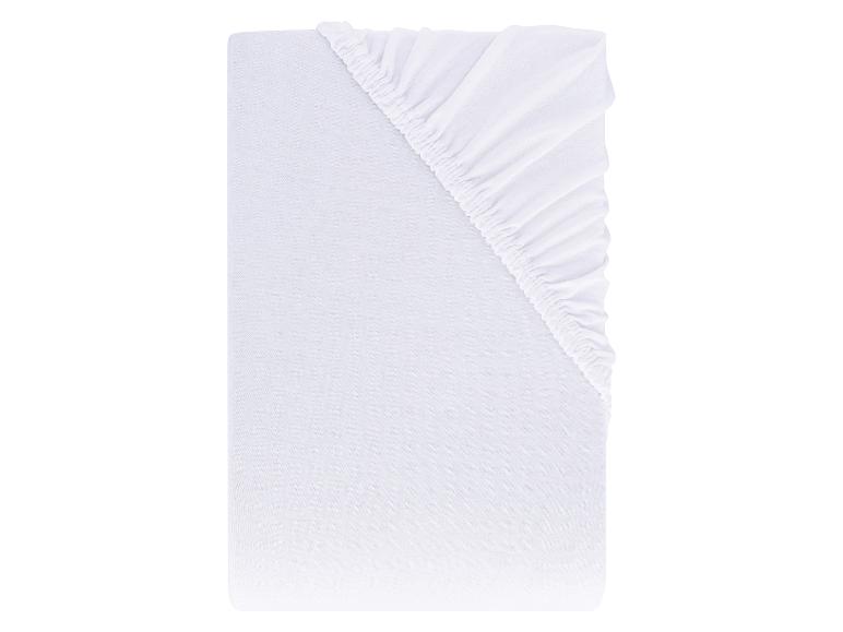 Weißes Spannbettlaken mit Gummizug