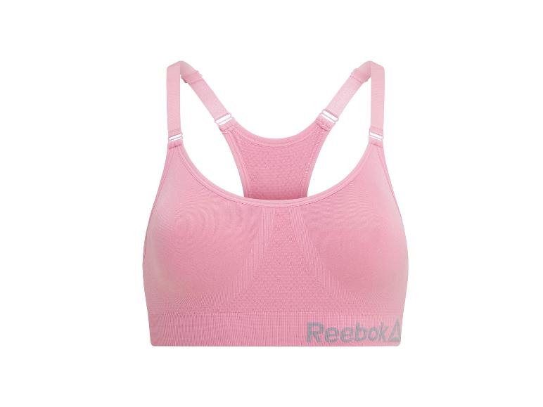 Rosa Reebok Sport-BH mit verstellbaren Trägern und Logo