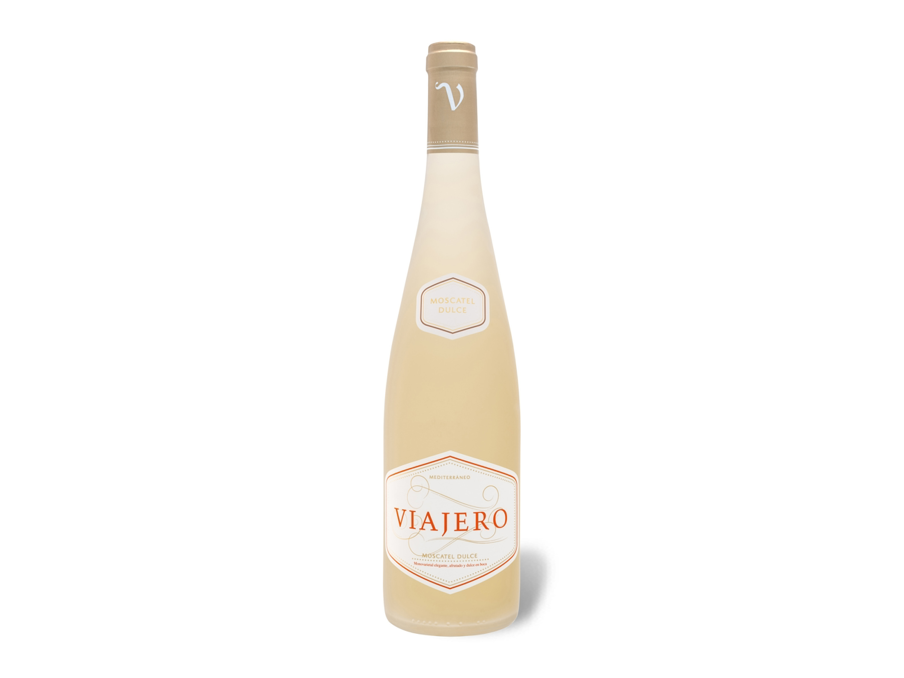 Lidl Wein-Angebot - VIAJERO Moscatel Dulce Valencia DO süß vegan, Weißwein
