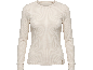 Geripptes Damen-Langarmshirt in Hellbeige.