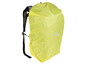 Ein gelber Regenüberzug für einen Crivit Rucksack.