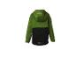 Kinder-Kapuzenpullover in Grün und Schwarz mit reflektierenden Details.