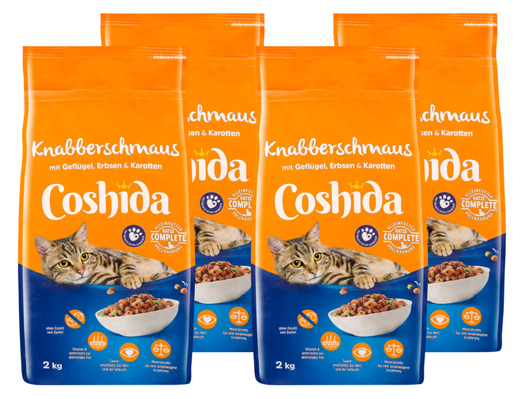 Gehe zu Vollbildansicht: COSHIDA Knabberschmaus mit Geflügel, Erbsen & Karotten, 4 x 2 kg - Bild 1