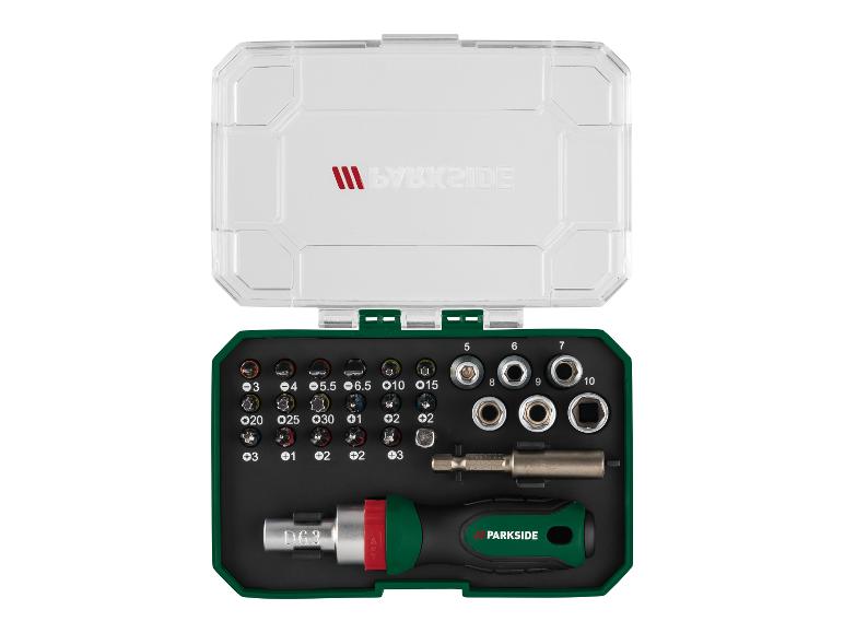 Parkside Werkzeugset mit Schraubendreher und vielen Bits.