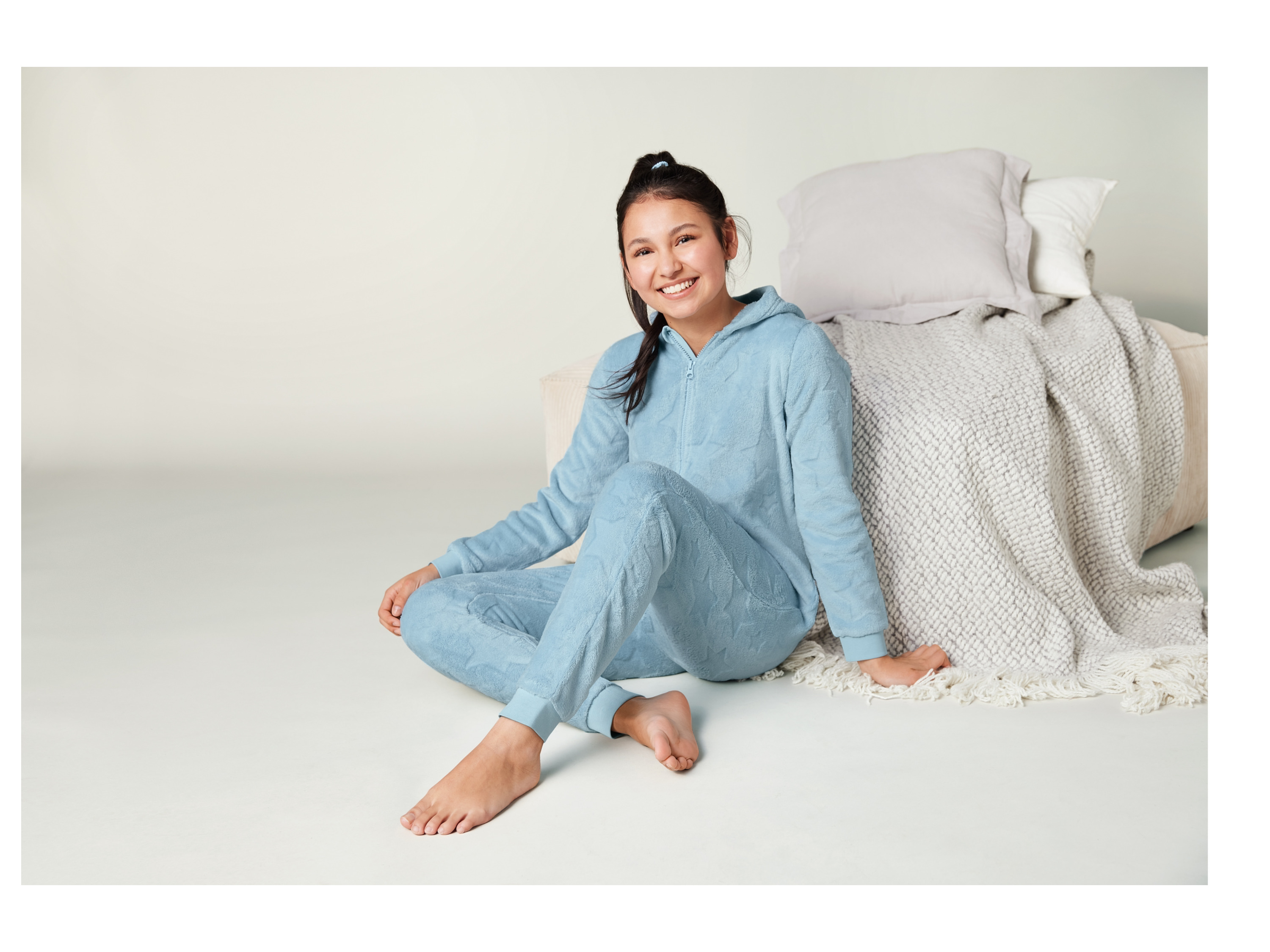 PEPPERTS!® Kinder Mädchen Onepiece Plüsch (Blau, 134/140) – Bild 2 von 4