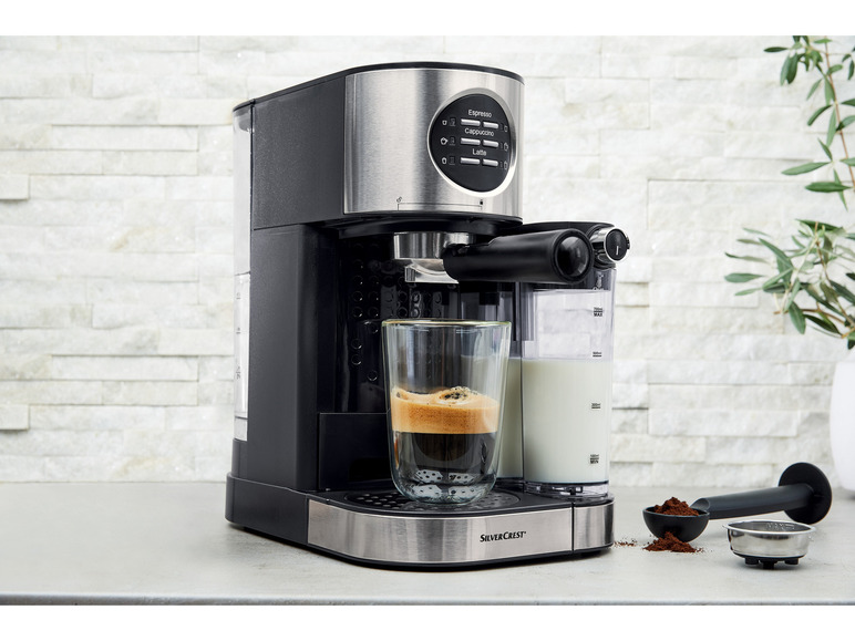 Gehe zu Vollbildansicht: SILVERCREST® Espressomaschine Mit Milchaufschäumer »SEMM 1470 A2« + 2 Tassen - Bild 3
