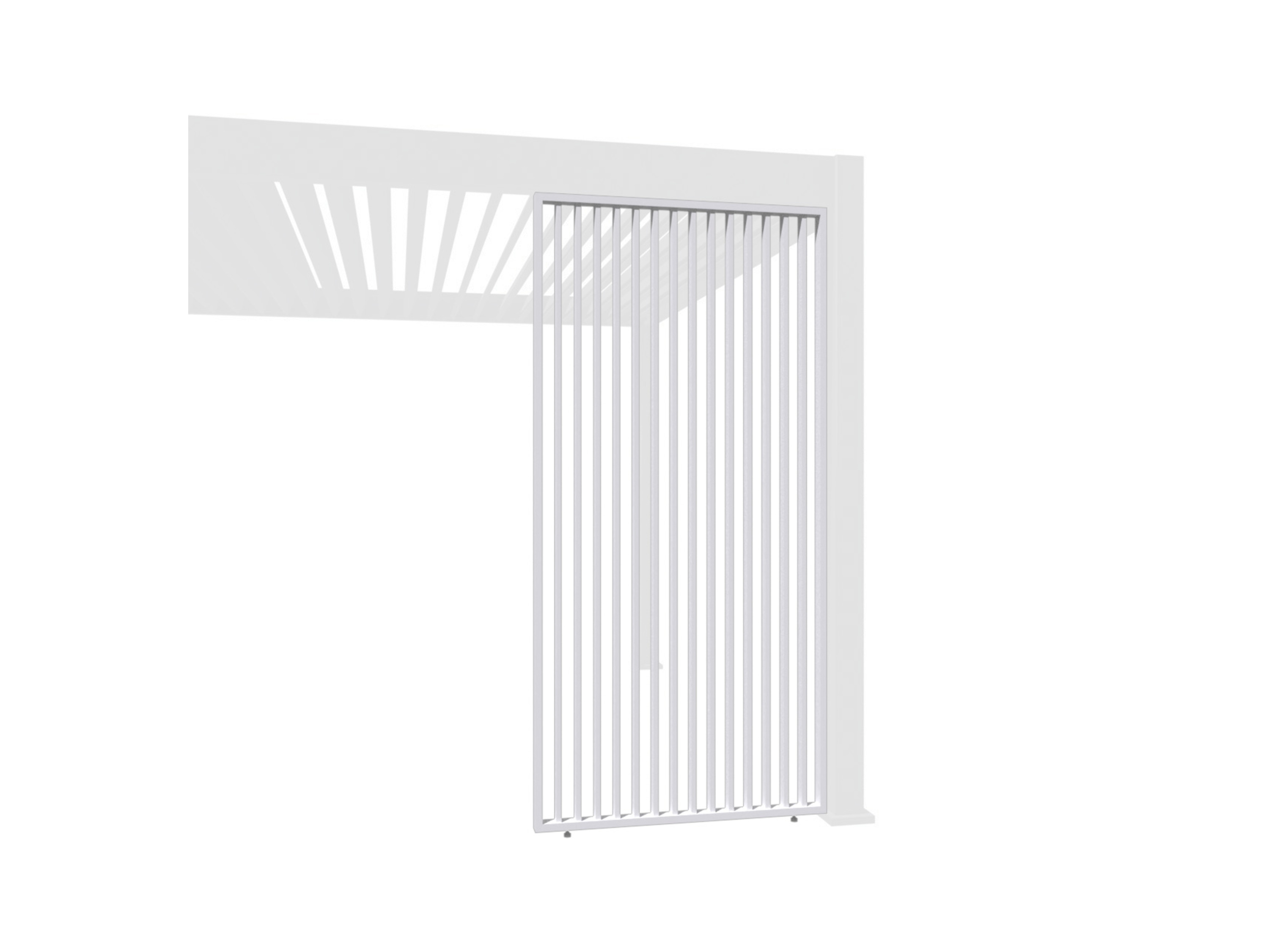 Thumbnail - Pergoline Seitenwandpaneel Trumpf + Superior (vertikal, Weiß, 0,93 m)""