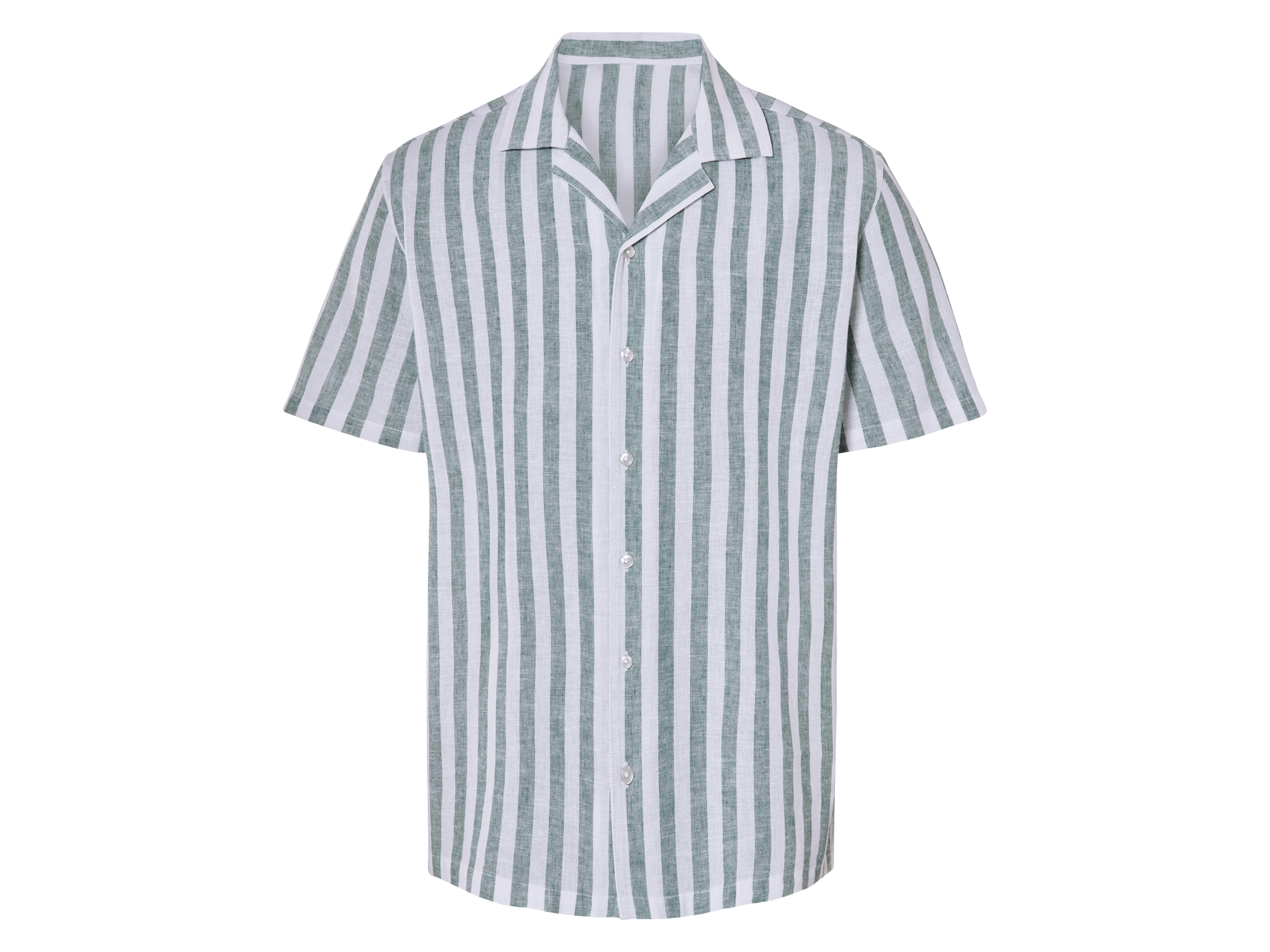 LIVERGY® Herren Freizeithemd (Grün/Weiß, XL (43/44))““ | weiß : Mit Button-down-Kragen und aufgesetzter Brusttasche Leicht abgerundeter Saum Mit Brusttasche Produktmerkmale tabletd Farbe: grün/weiß