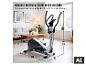 Christopeit Sport Eco 2000 Crosstrainer im Wohnzimmer mit Maßen. [KI-generiertes Bild]